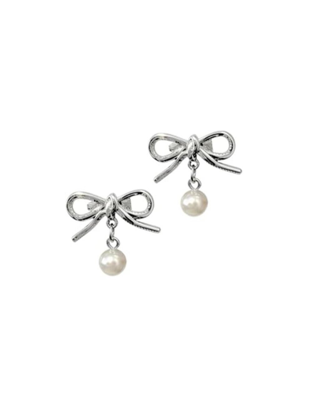 2Pcs Elegant Mini Crystal Bow Brooch Pin for Women Silver Rhinestones BowKnot
